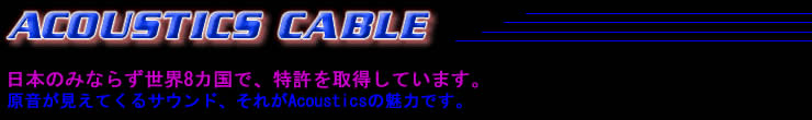 ACOUSTICS CABLEアコーステックス　ケーブル